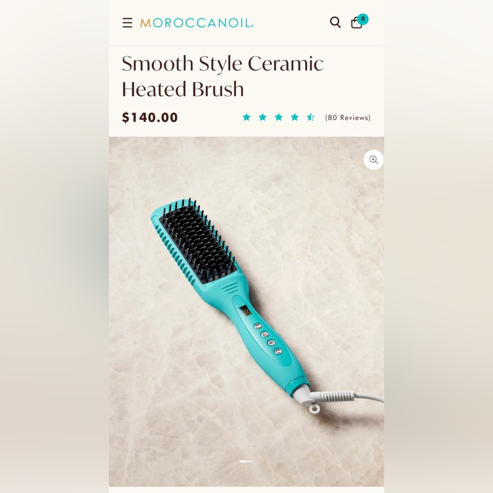 Moroccanoil Smooth Style Ceramic Heated Brush NEW